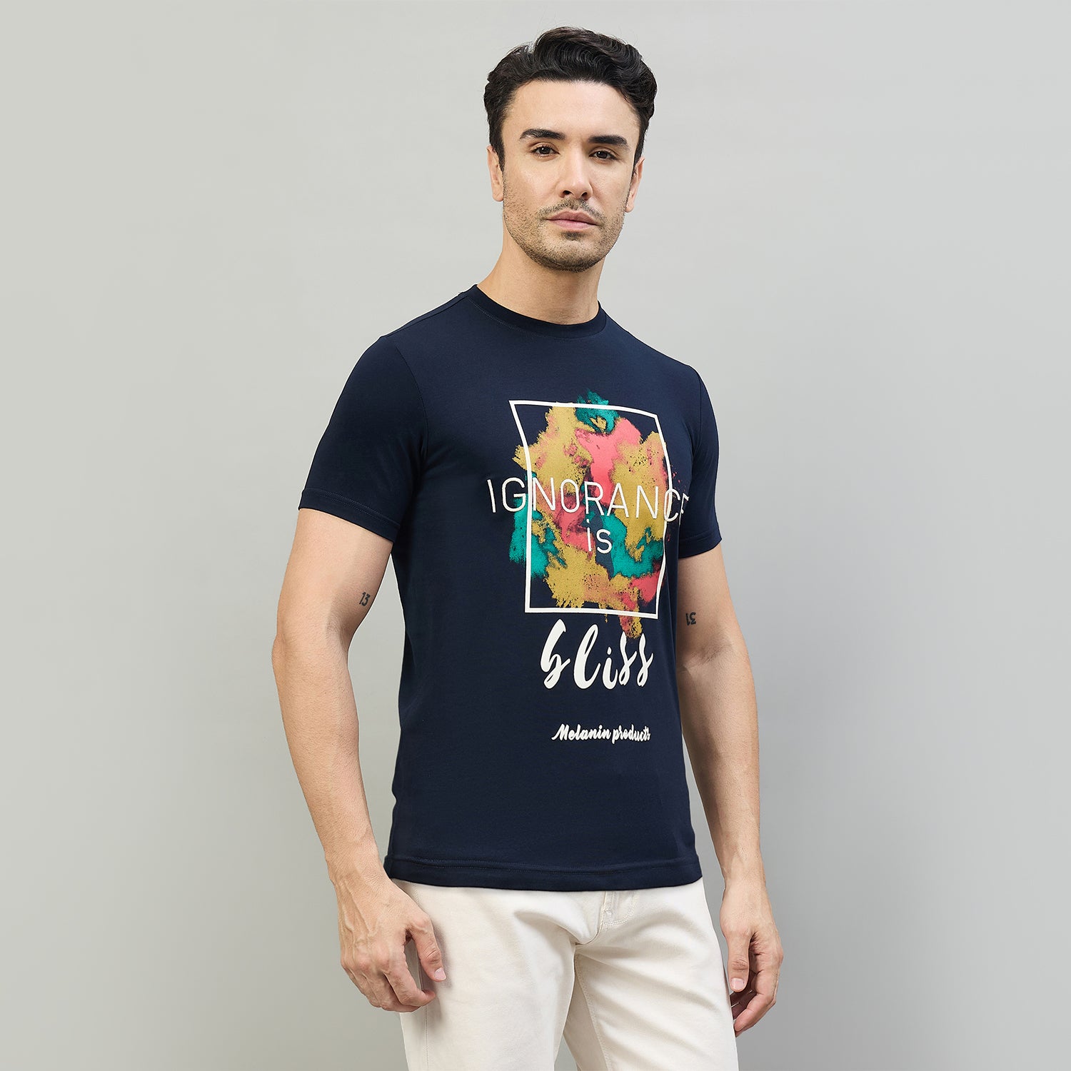 Duke Urban Men Half Sleeve Cotton Smart Fit Casual T-shirt (LF7862)