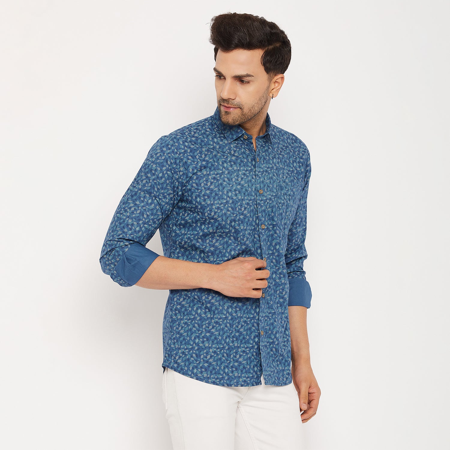 Duke Men Stardust Cotton Full Sleeve Shirt (SDO8PRS)