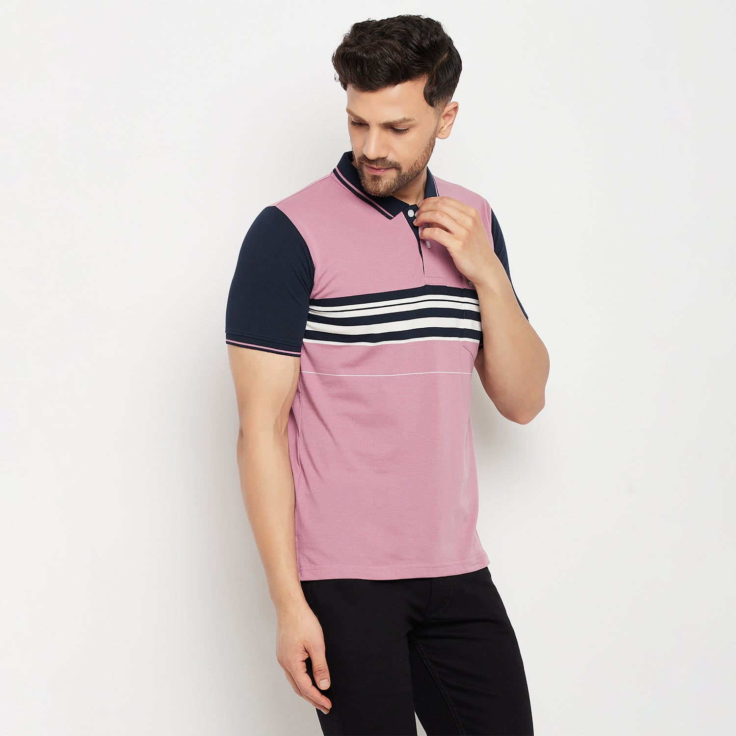 Duke Stardust Men Half Sleeve Polo Neck Cotton T-shirt (LF5721)