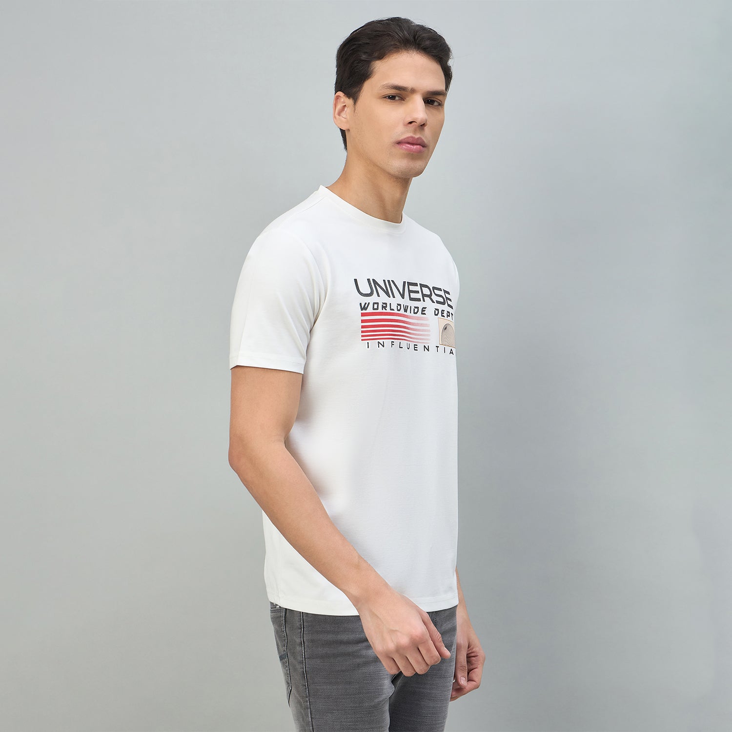 Duke Urban Men Graphic Print Half Sleeve Round Neck Casual Tshirt (LF7537)