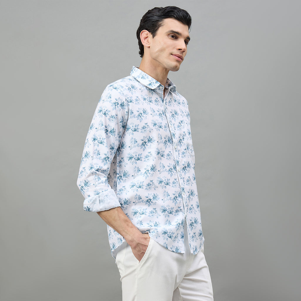 Duke Urban Men Floral Print Full Sleeve Slim Shirt (SDO7PRAI)
