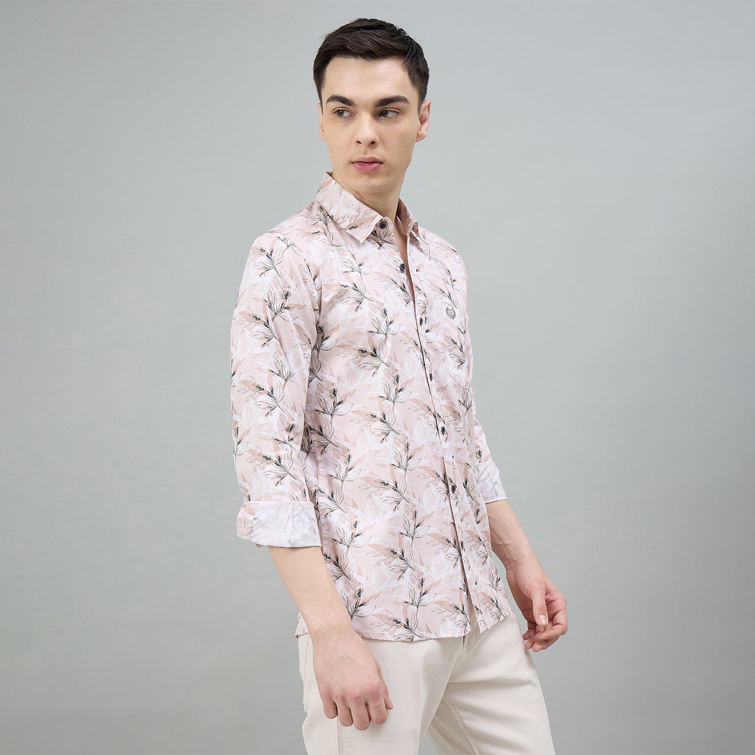 Duke Urban Men Floral Print Full Sleeve Slim Shirt (SDO6PRIE)