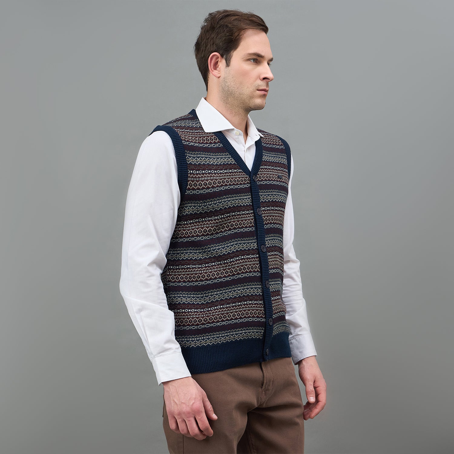 Duke Urban Men Sleeveless V Neck Sweater (SDS2160)