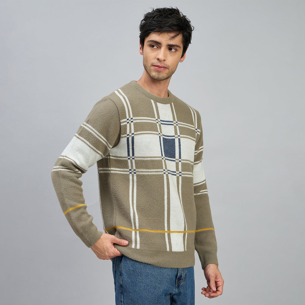 Duke Men Full Sleeve V Neck Regular Fit Sweater (SDS2209R)