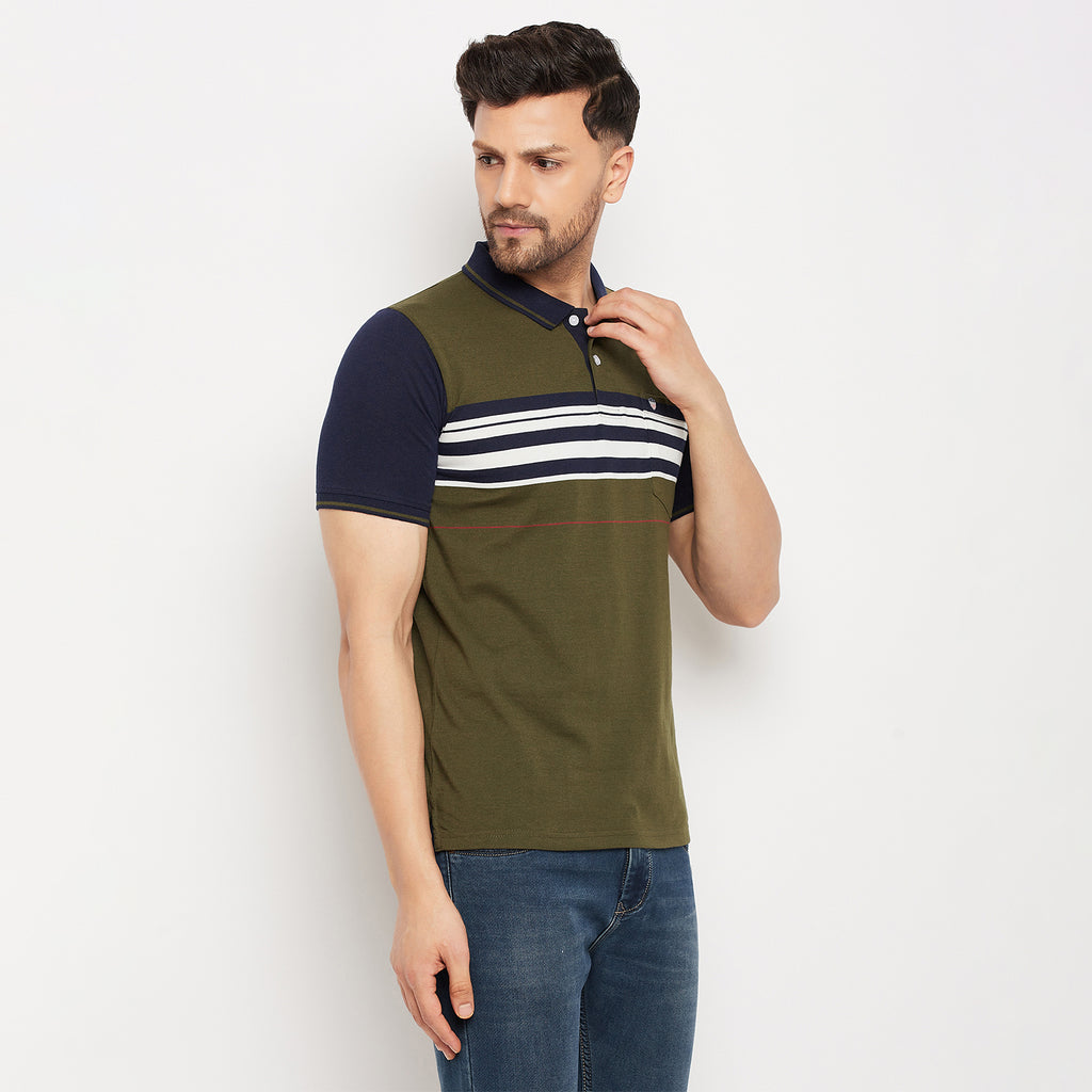 Duke Stardust Men Half Sleeve Polo Neck Cotton T-shirt (LF5721)