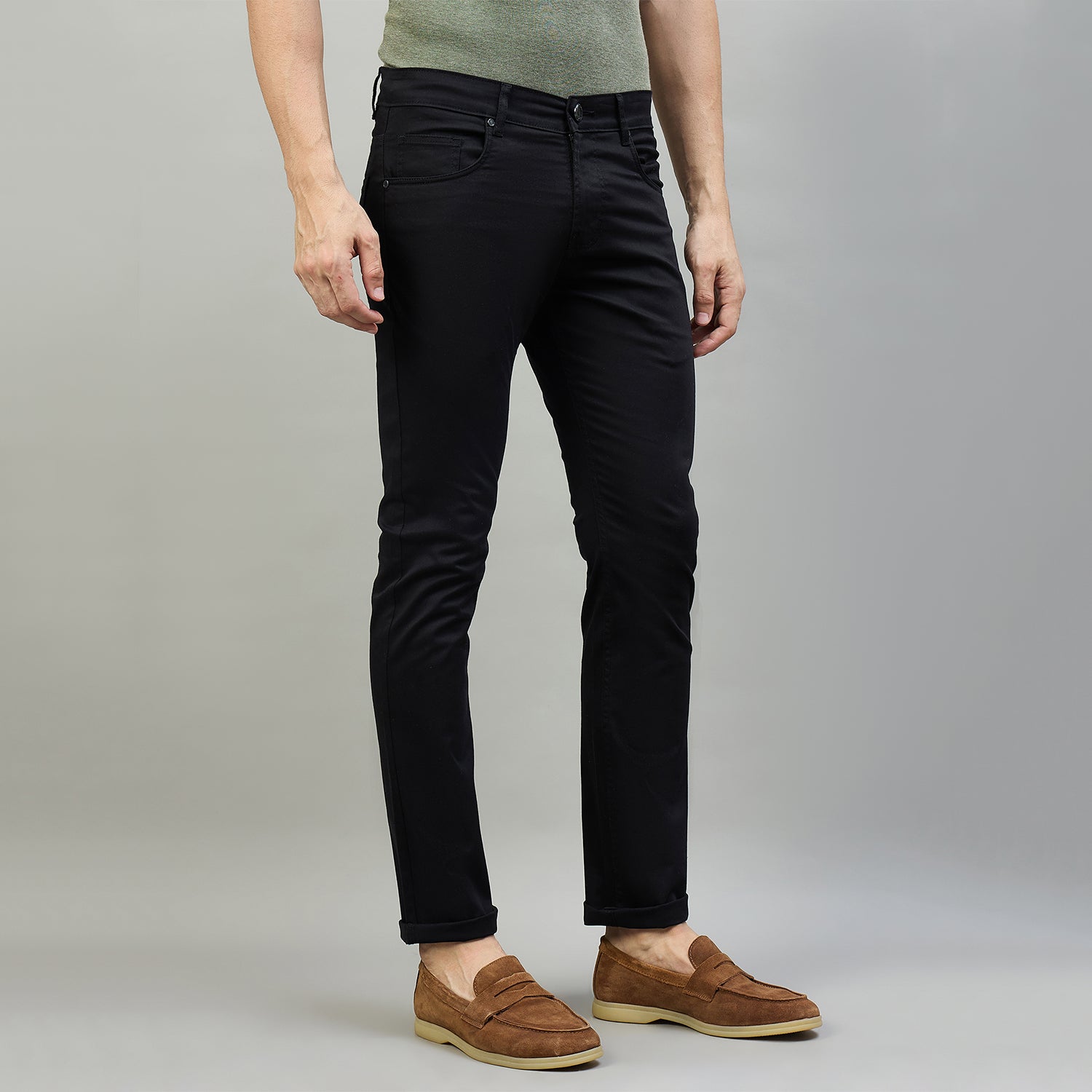 Duke Men Non-Denim Solid Casual Trouser (SDT4666R)