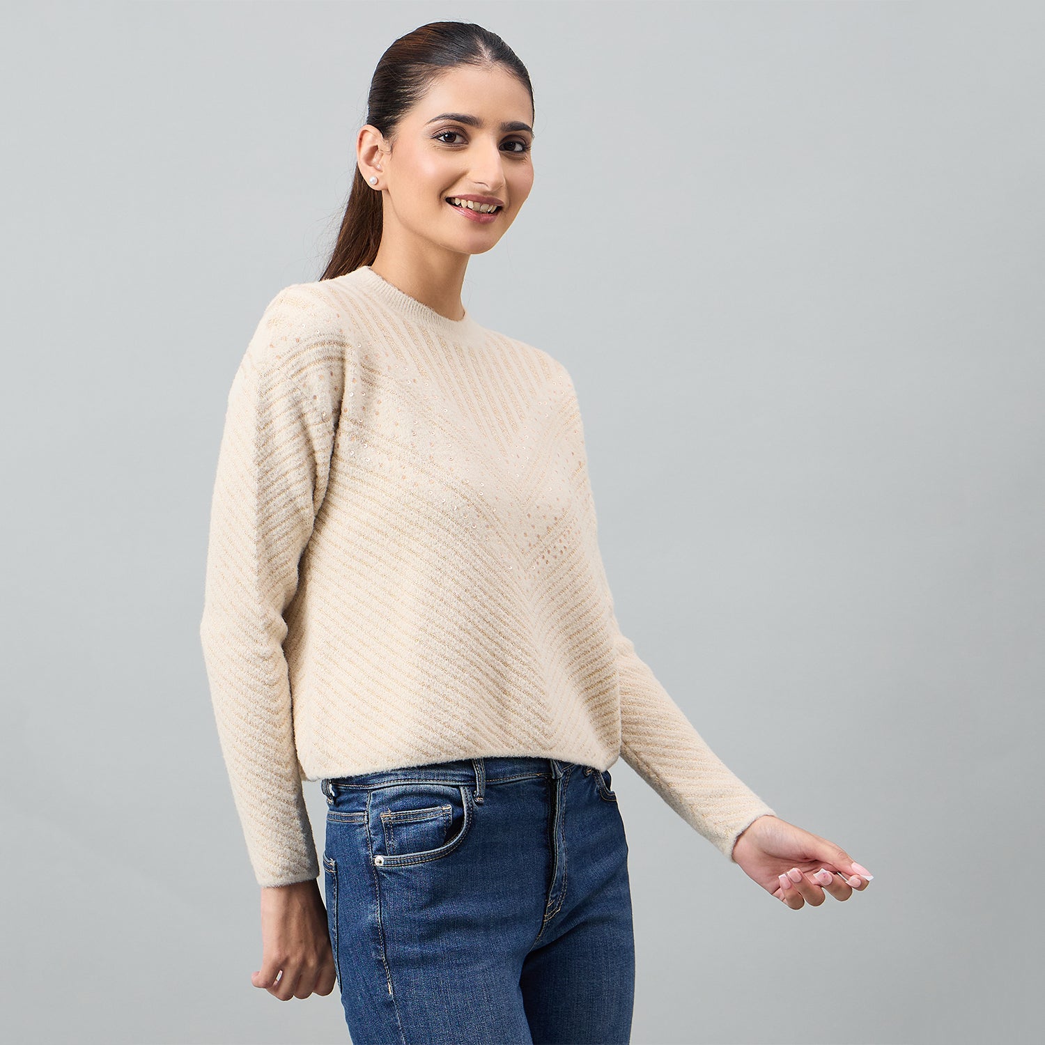 Duke Urban Women Full Sleeve RoundNeck Pullover (SDS1373)