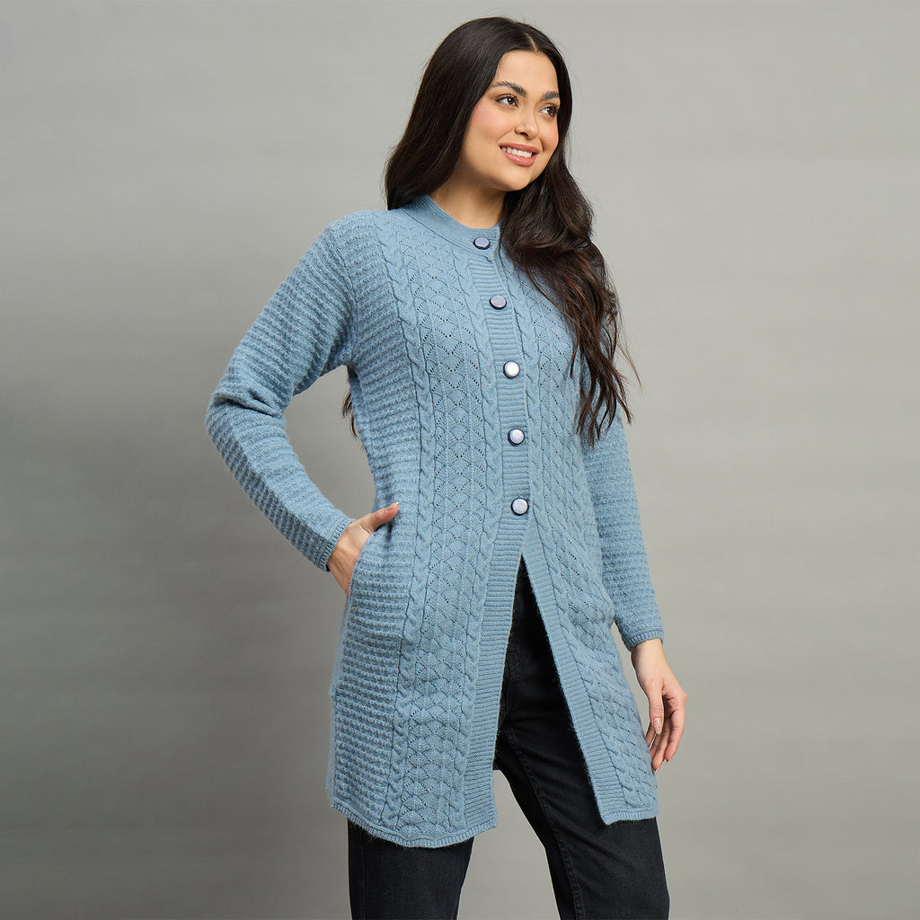 Duke Urban Women Full Sleeve Self Design Sweater (SDS1465)