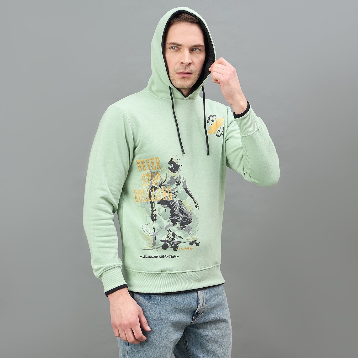 Duke Urban Men Full Sleeve Hooded Sweatshirt (MLF6391)