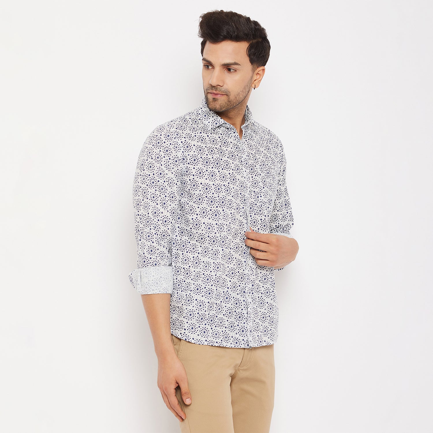 Duke Men Stardust Cotton Full Sleeve Shirt (SDO8988)