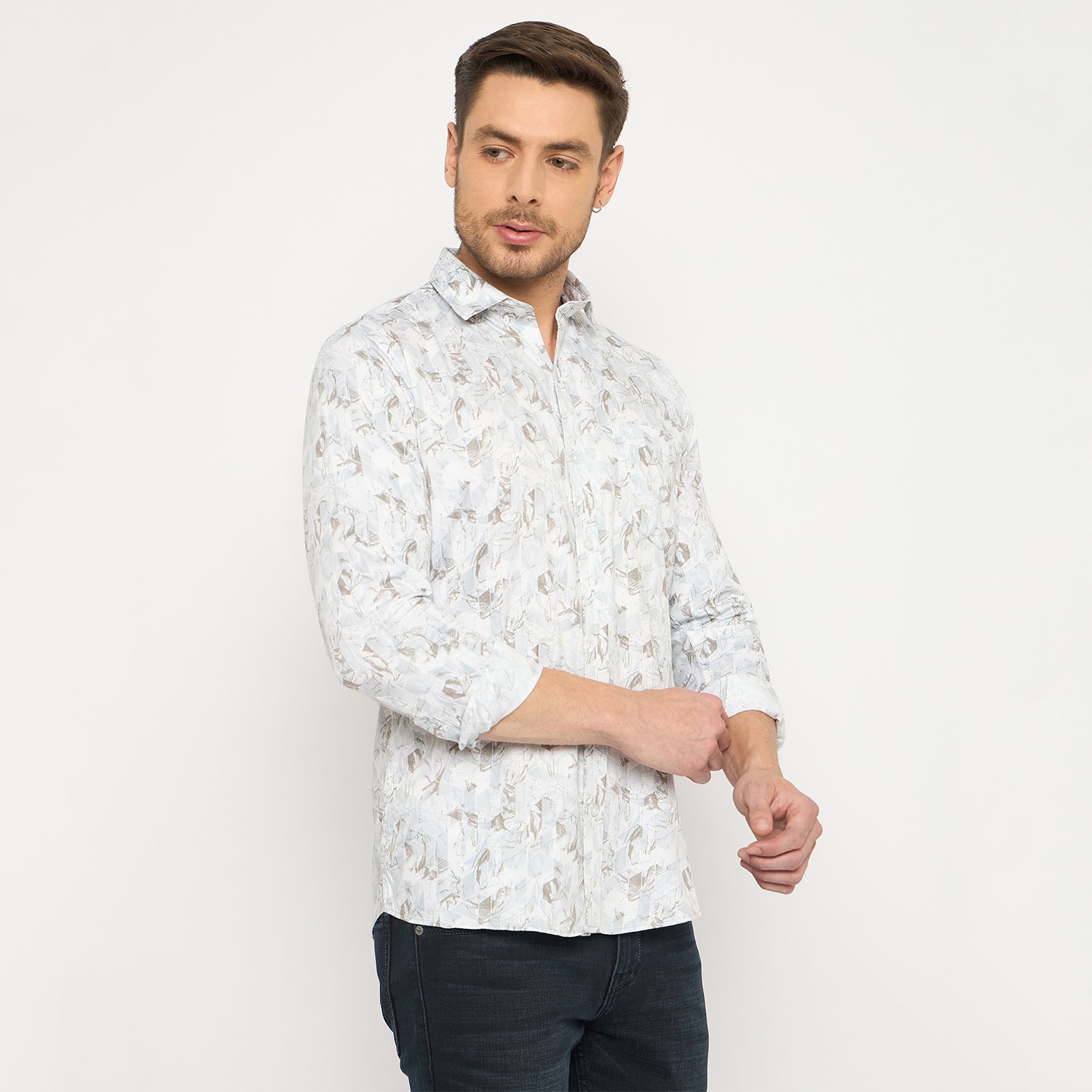 Duke Urban Men Full Sleeve Cotton Shirt (SDO8PRAR)