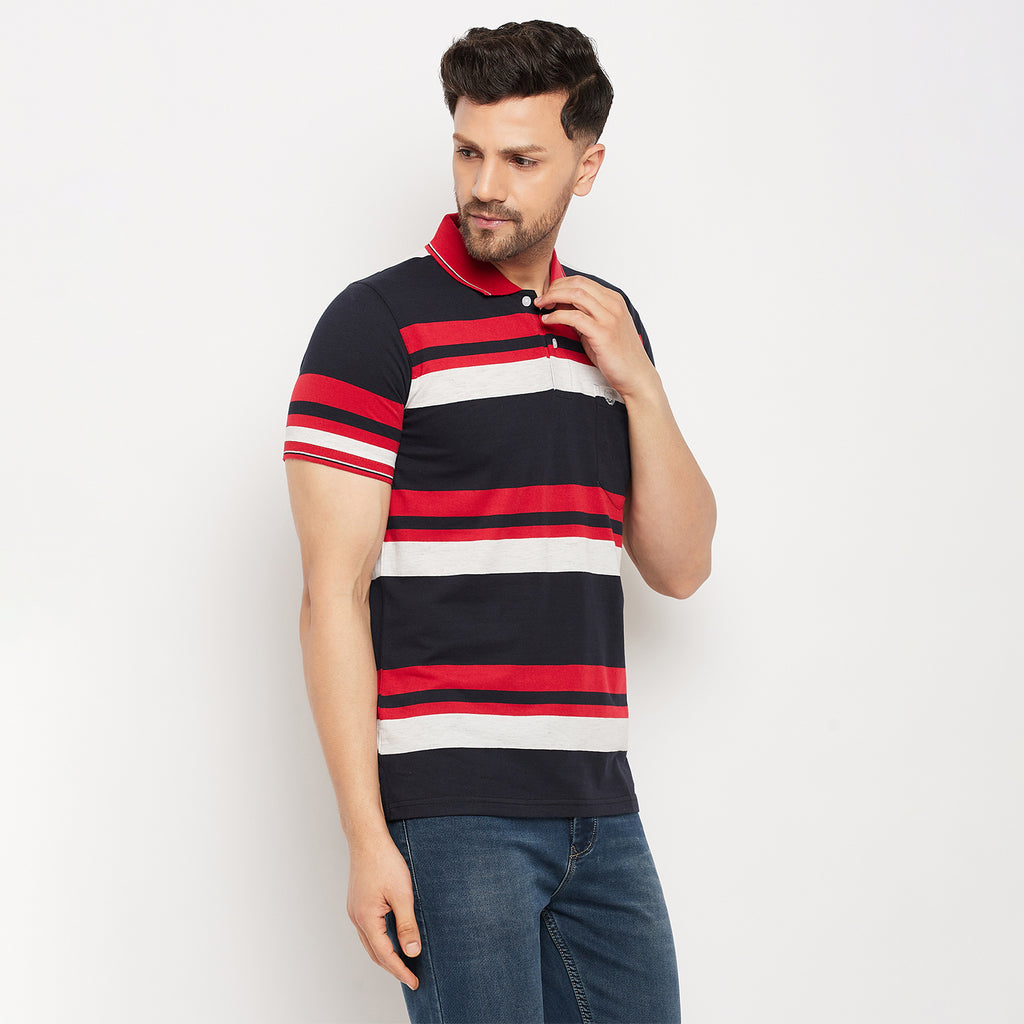 Duke Stardust Men Half Sleeve Polo Neck Cotton T-shirt (LF5845)
