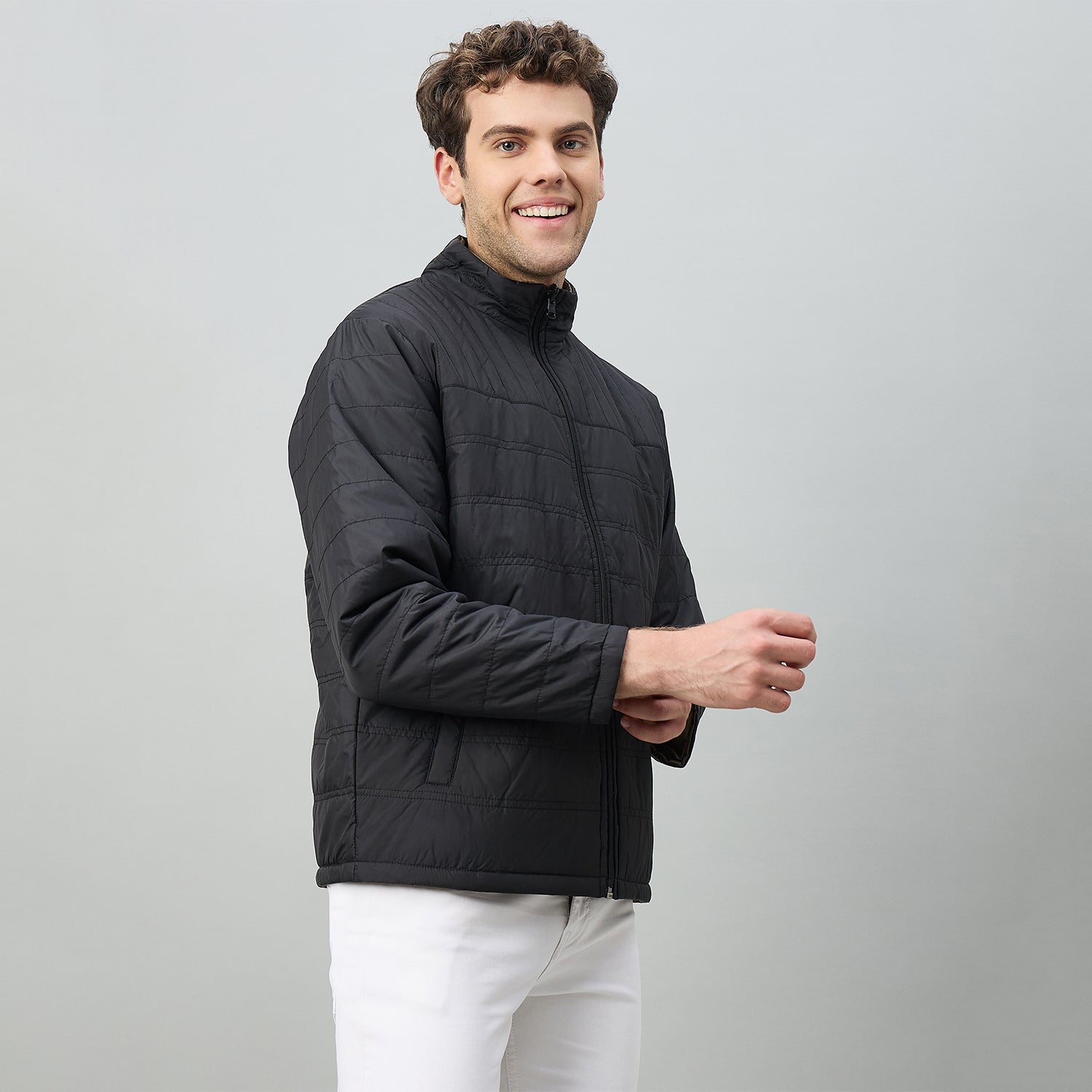 Duke Urban Men Reversible High Neck Regular Jacket (OSDZ9292)