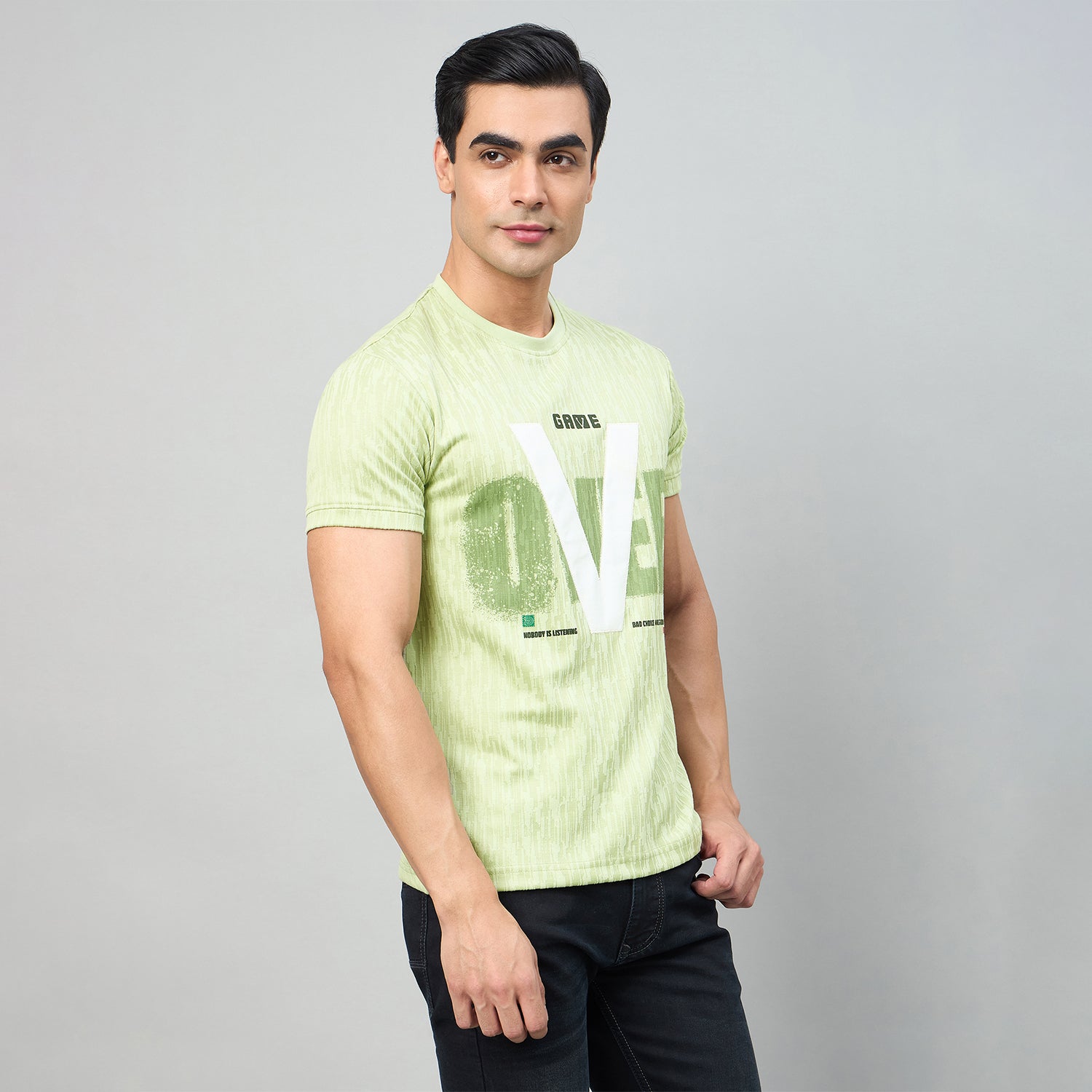 Duke Men Half Sleeve Cotton Smart Fit Casual T-shirt (LF7984)