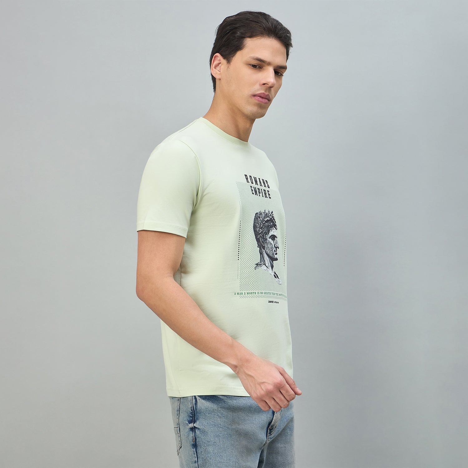 Duke Urban Men Graphic Print Half Sleeve Round Neck Casual Tshirt (LF7504)