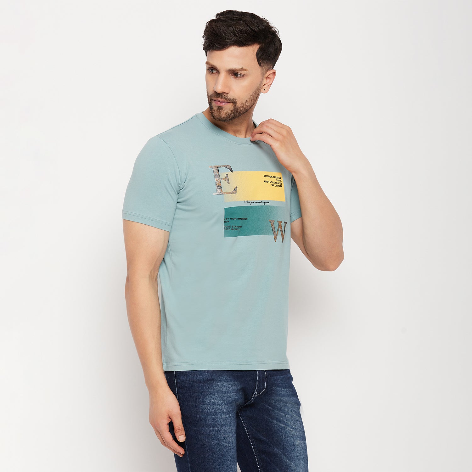 Duke Stardust Men Half Sleeve Cotton T-shirt (LF5818)