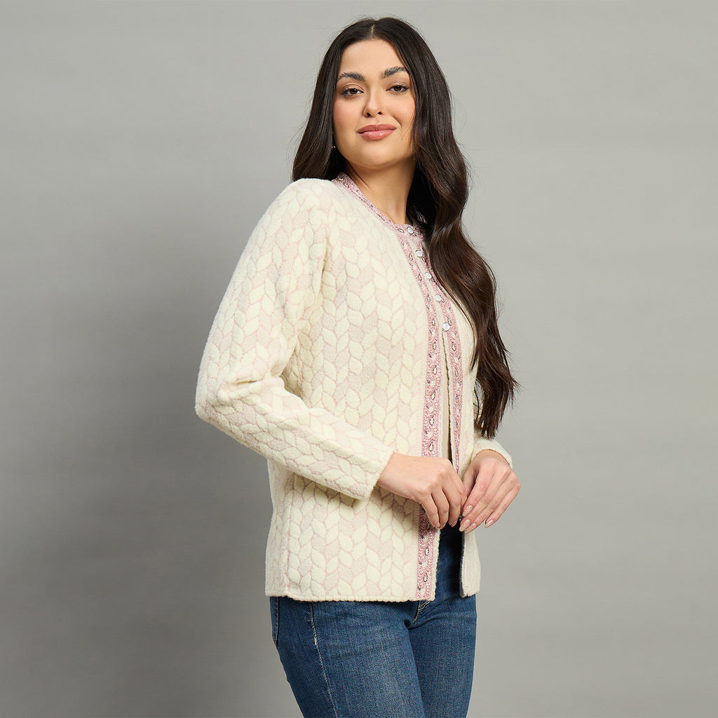 Duke Urban Women Full Sleeve Front Open Regular Fit Sweater (SDS1274)