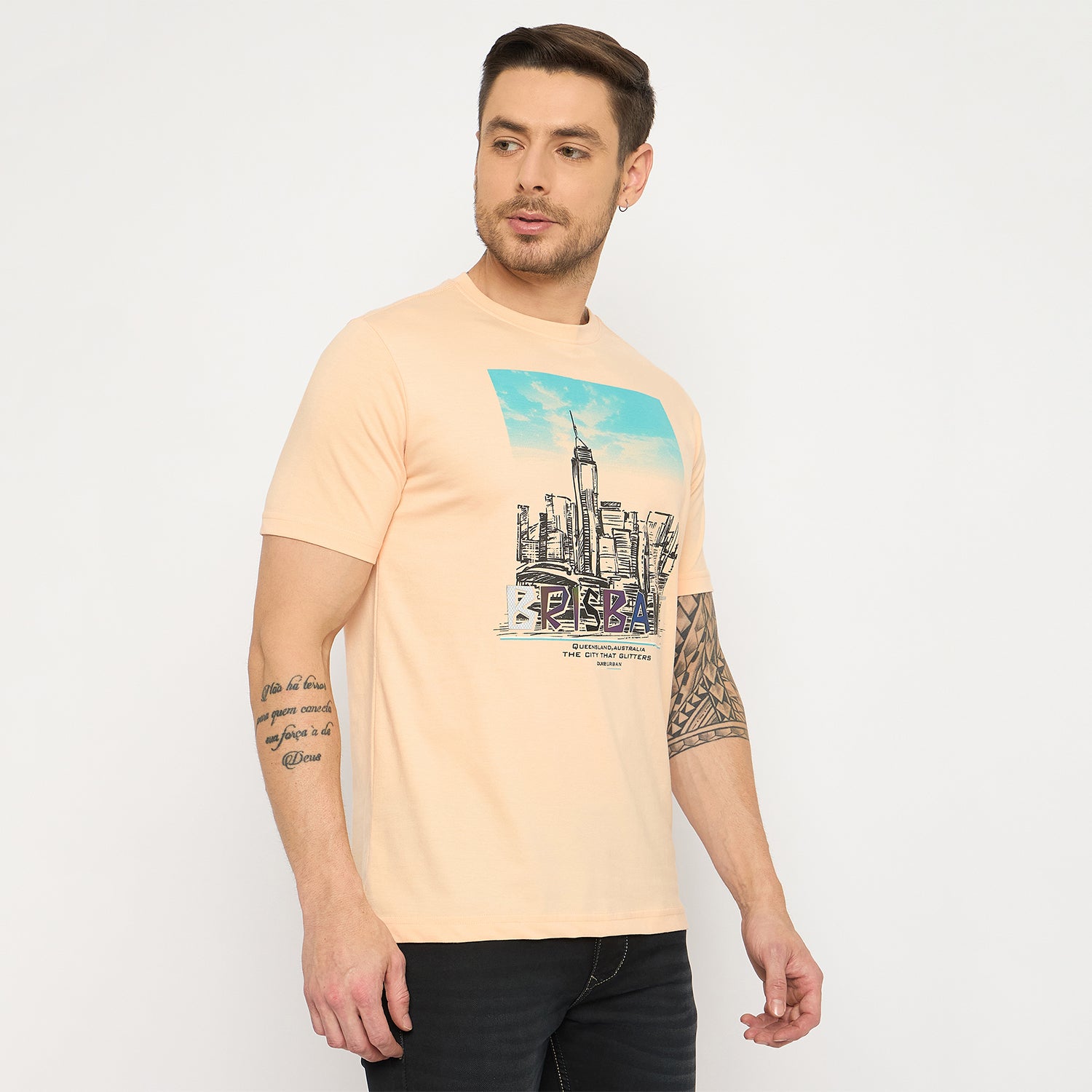 Duke Urban Men Half Sleeve Cotton Tshirt (LF7422)