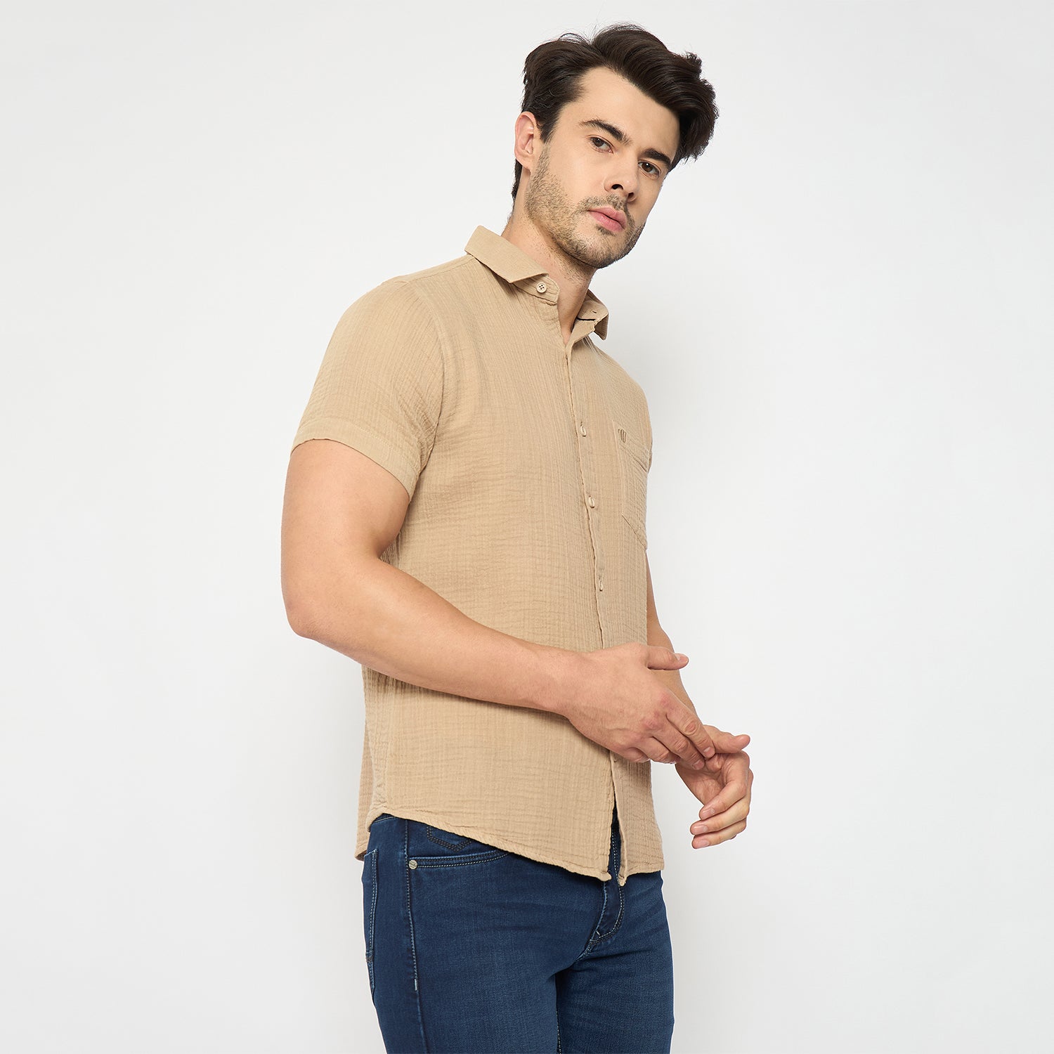 Duke Urban Men Half Sleeve Cotton Shirt (SDO2PLA)