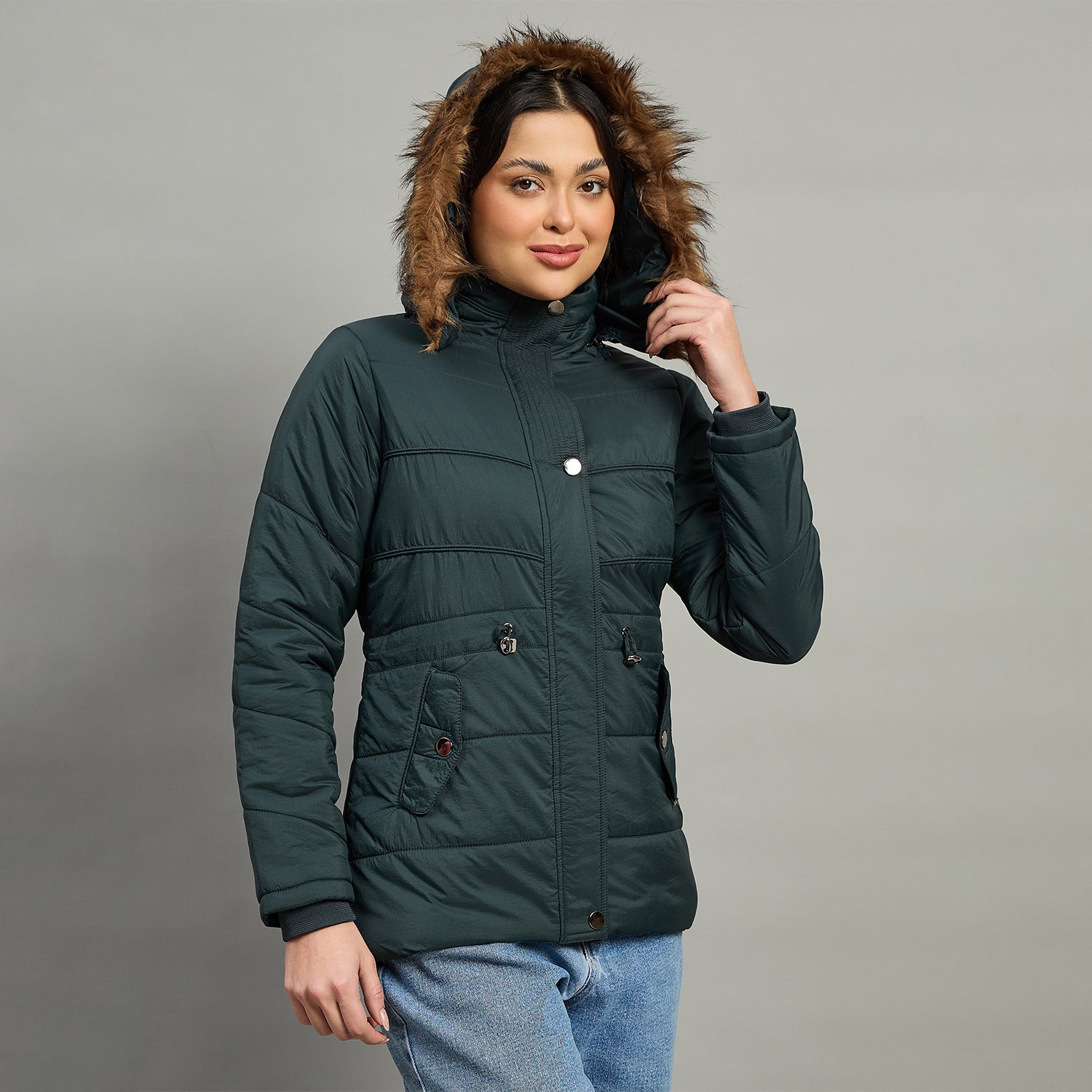 Duke Urban Women Short Style Full Sleeve Hooded Jacket (SDZ4115)