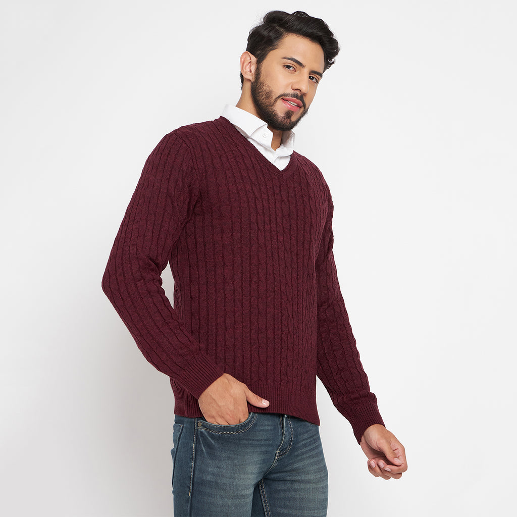 Duke Urban Men Full Sleeve V Neck Sweater (SDS2046)
