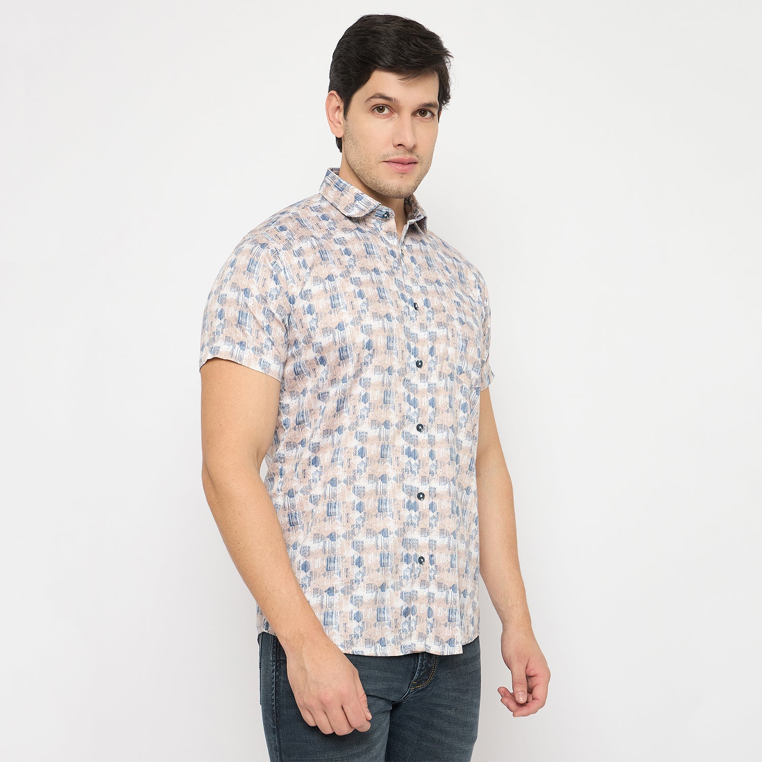 Duke Urban Men Half Sleeve Cotton Shirt (SDO4PRR)