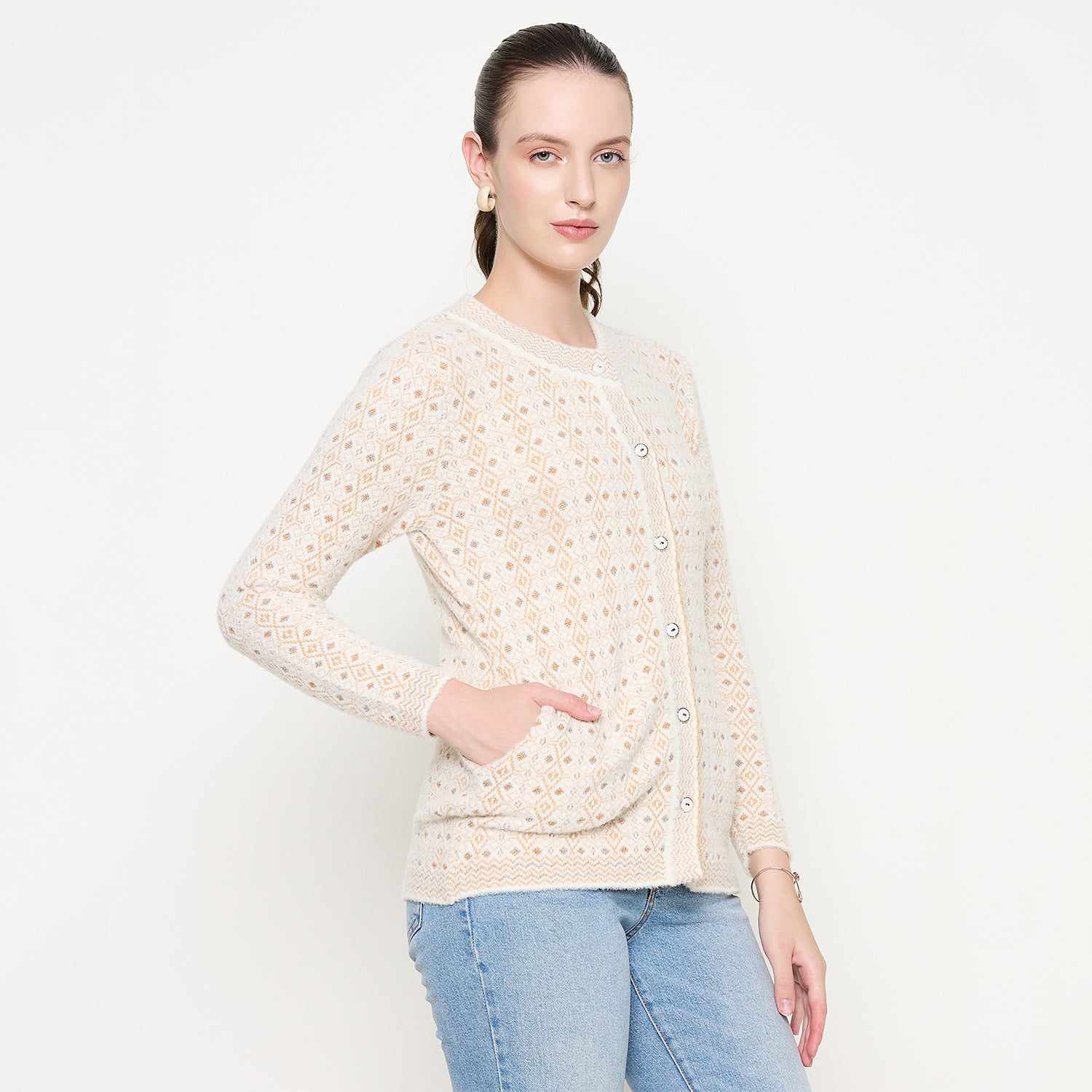 Duke Urban Women Full Sleeve Front Open Sweater (SDS1279)