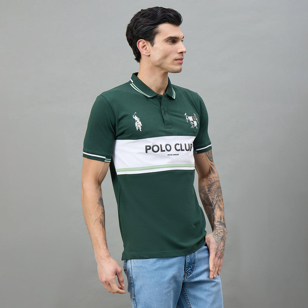 Duke Urban Men Half Sleeve Printed Slim fit Polo T-Shirt (LF7660)