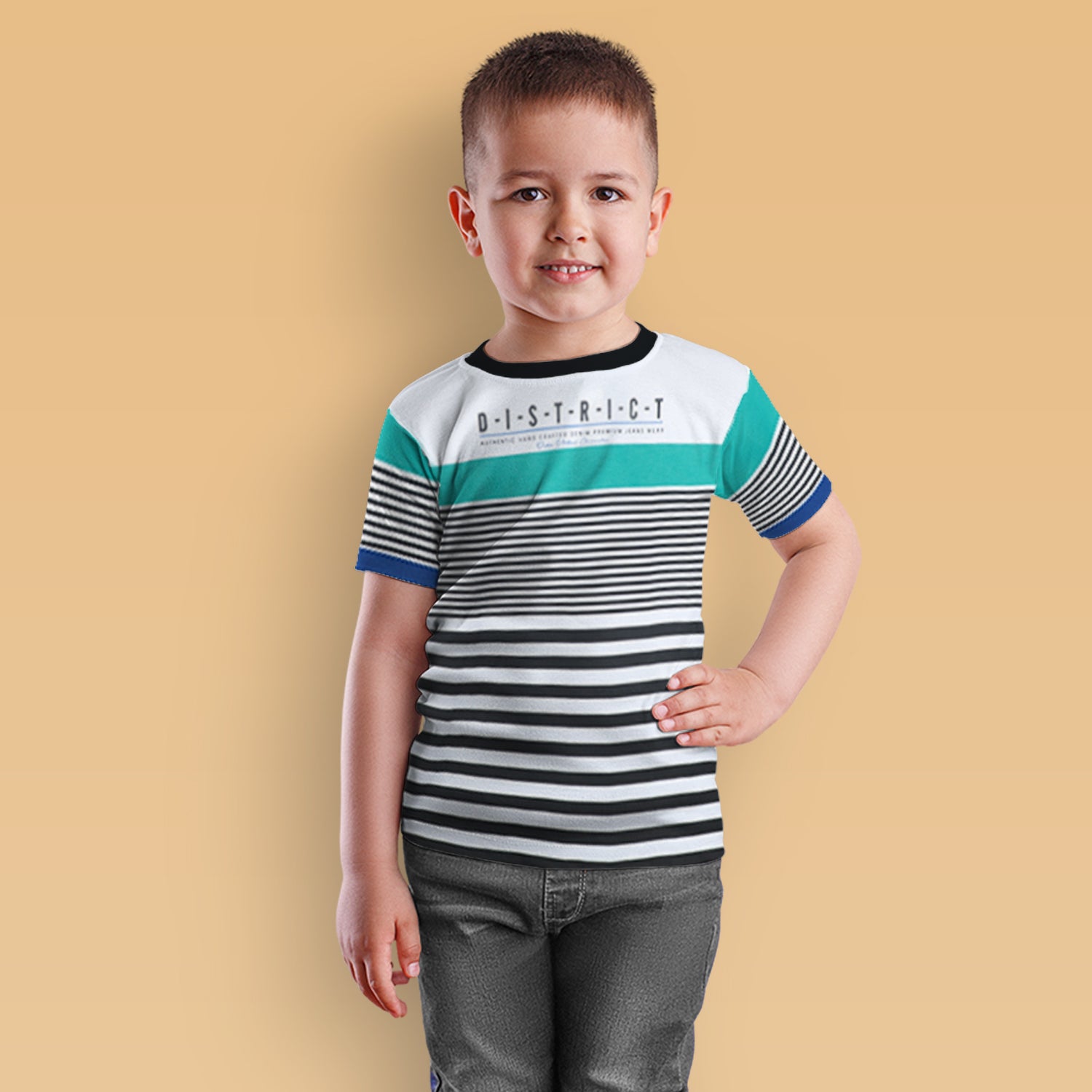 Duke Stardust Boys Half Sleeve Cotton T-shirt (LF5948K)