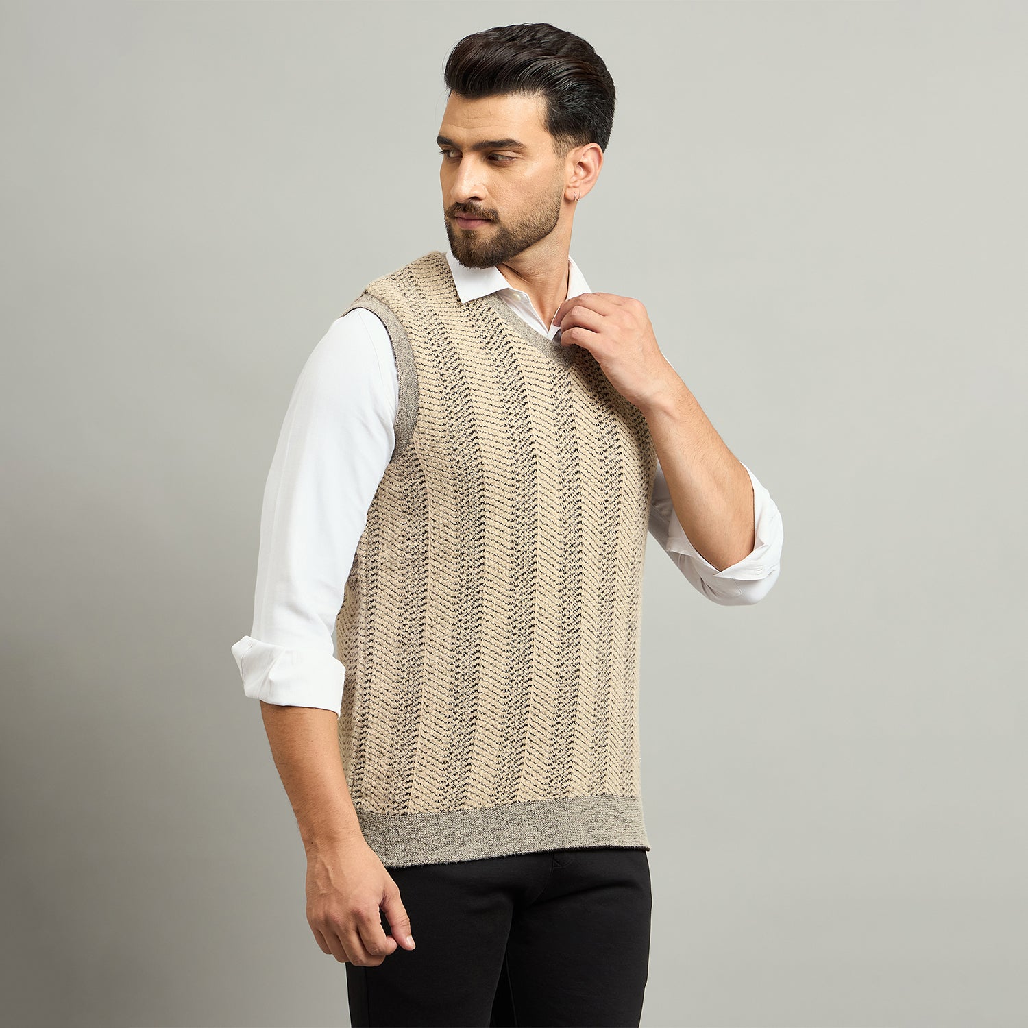 Duke Urban Men V Neck Sleeveless Reversible Sweater (SDS2293)