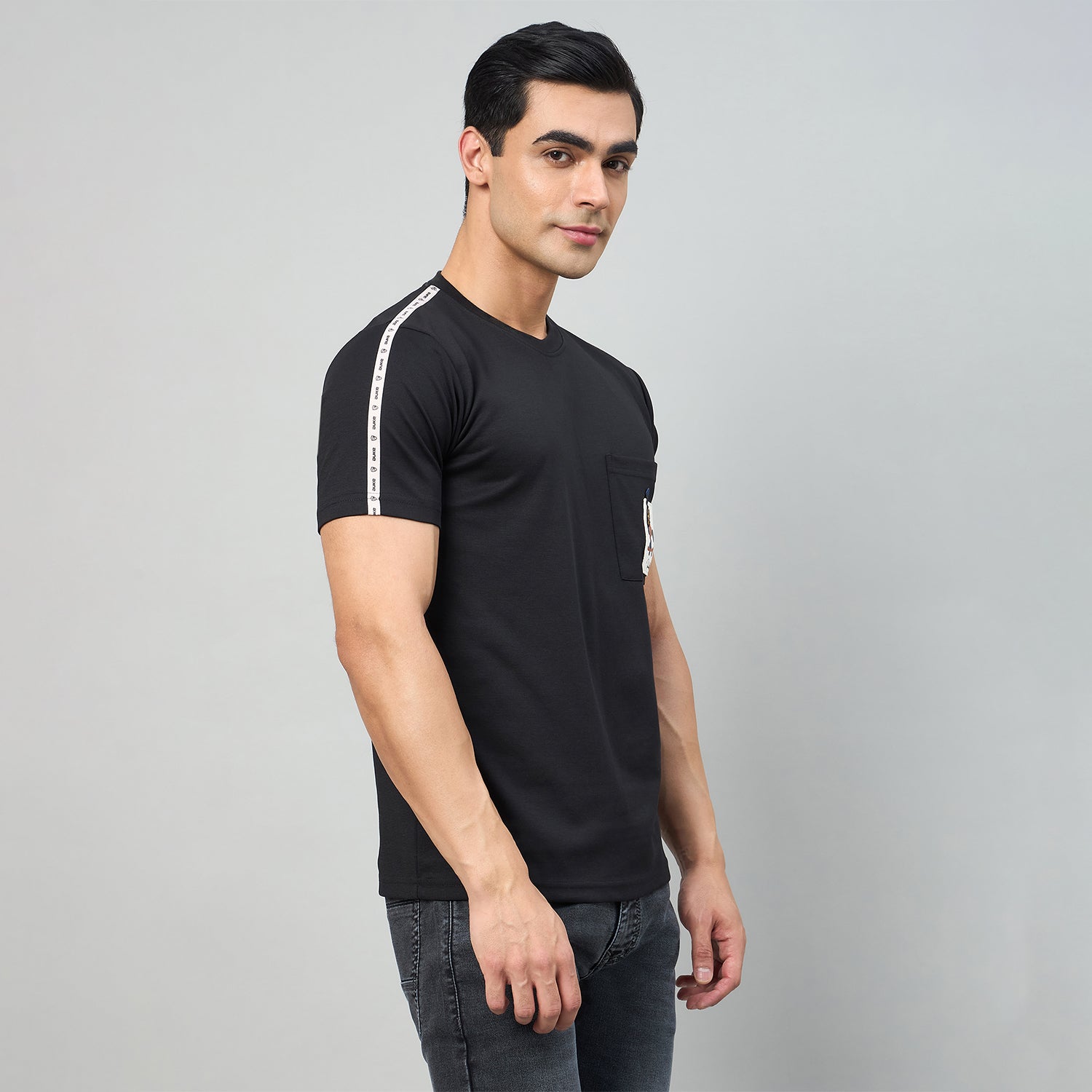 Duke Men Half Sleeve Cotton Smart Fit Casual T-shirt (LF6087A)