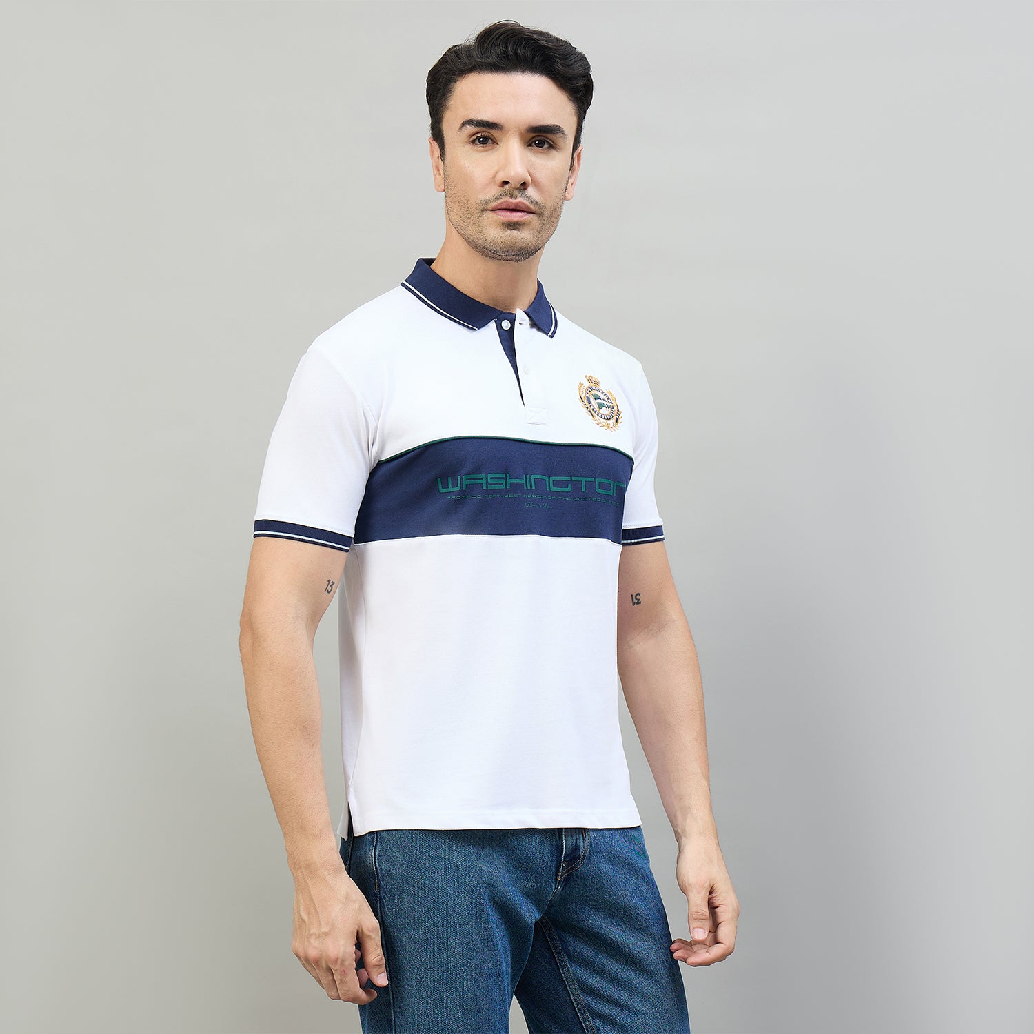 Duke Urban Men Half Sleeve Cotton Smart Fit Casual T-shirt (LF7970)