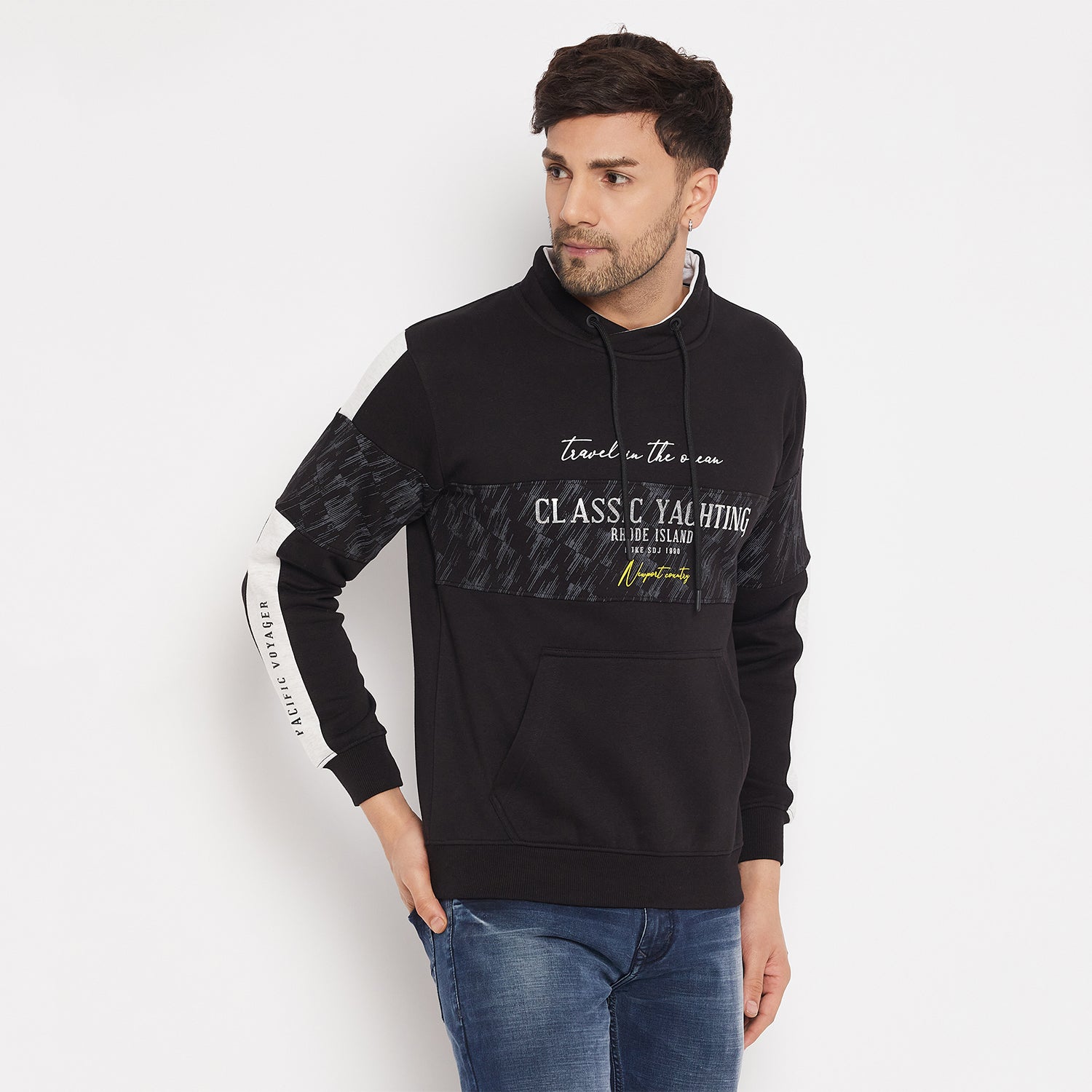 Duke Urban Men Cowl Neck Sweatshirt (LF6260)