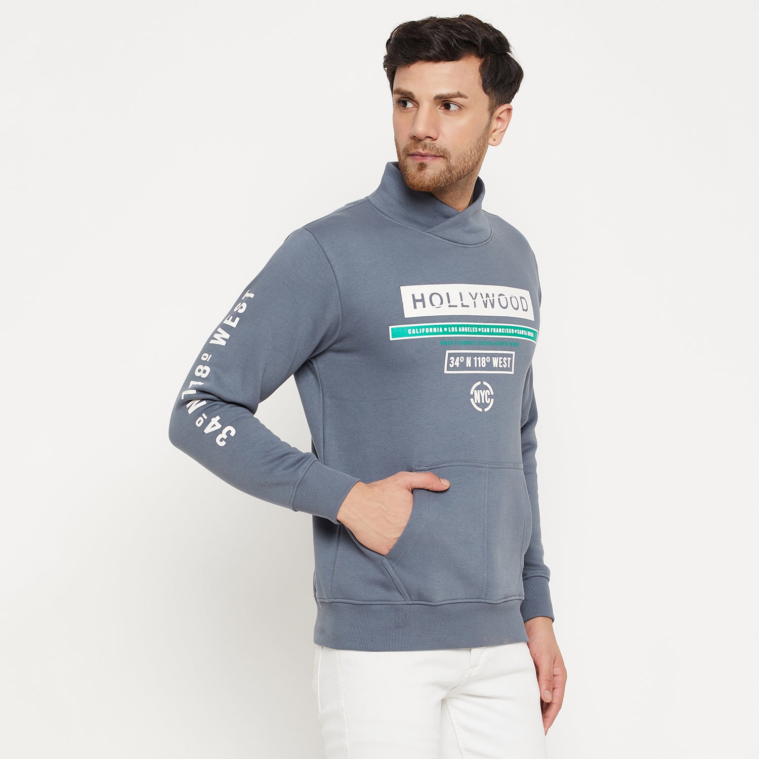 Duke Urban Men Cowl Neck Sweatshirt (LF6318)