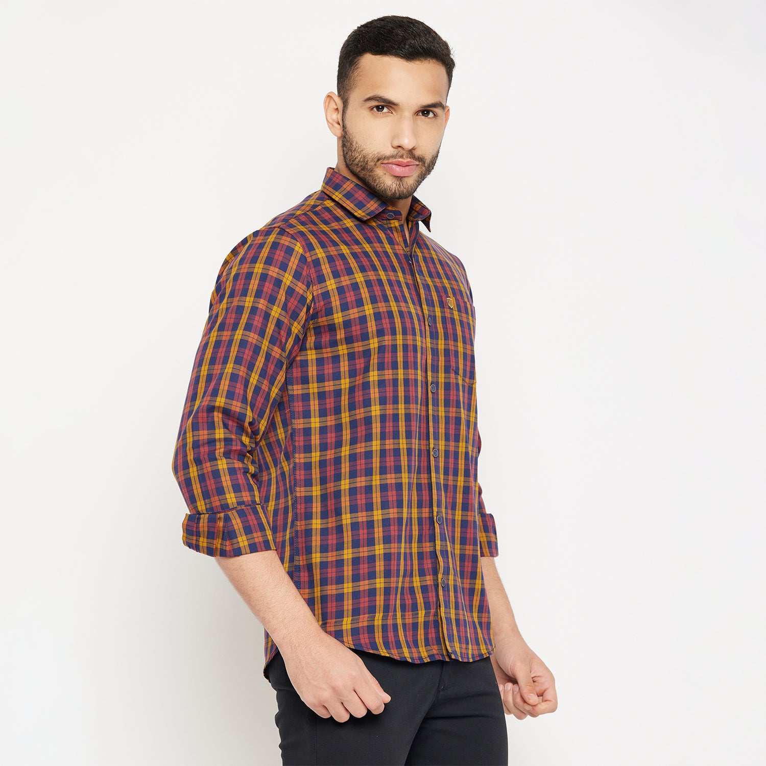 Duke Stardust Men Full Sleeve Cotton Shirt (SDO5CKOB)