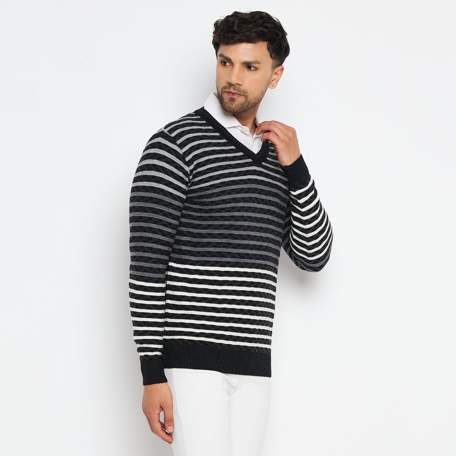 Duke Urban Men Full Sleeve V Neck Sweater (SDS2058)