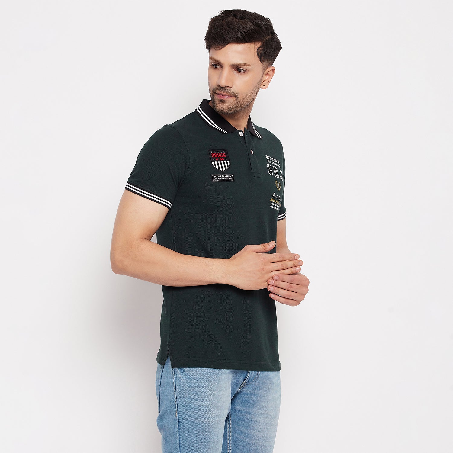 Duke Stardust Men Polo Neck Half Sleeve Cotton T-shirt (LF5855)