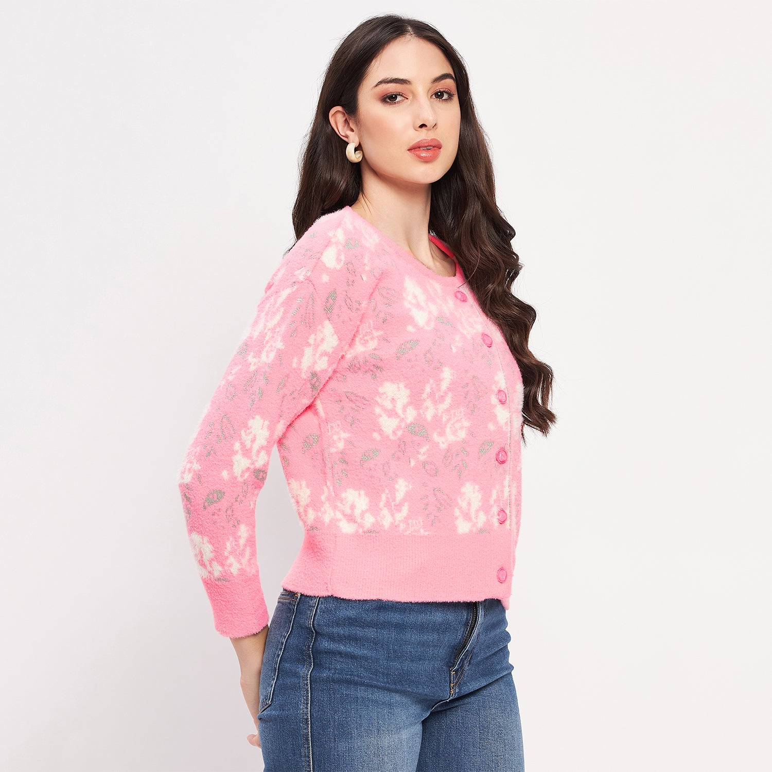 Duke Urban Women Full Sleeve Self Design Sweater (LQS9810)