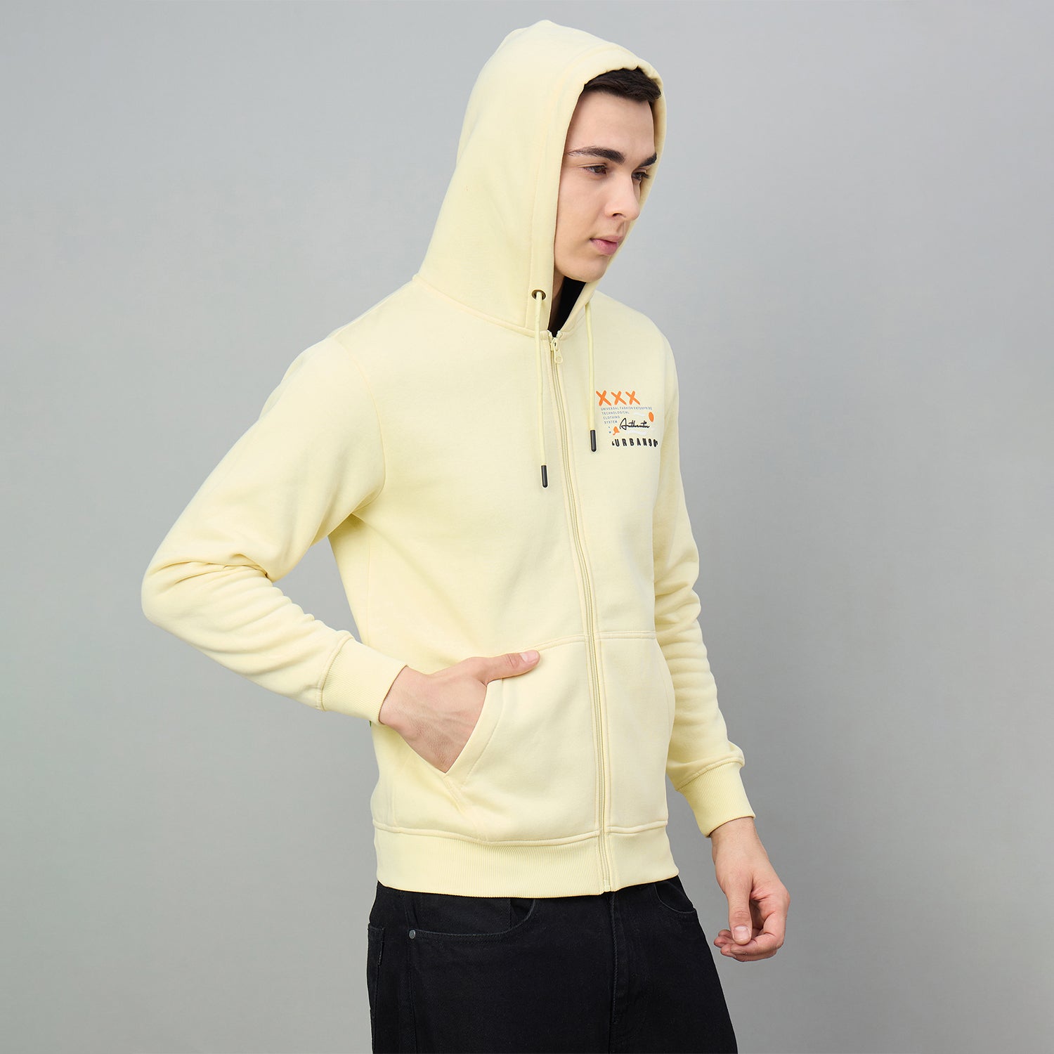 Duke Urban Men Smart Fit Hooded Zip Sweatshirt (LF6363)