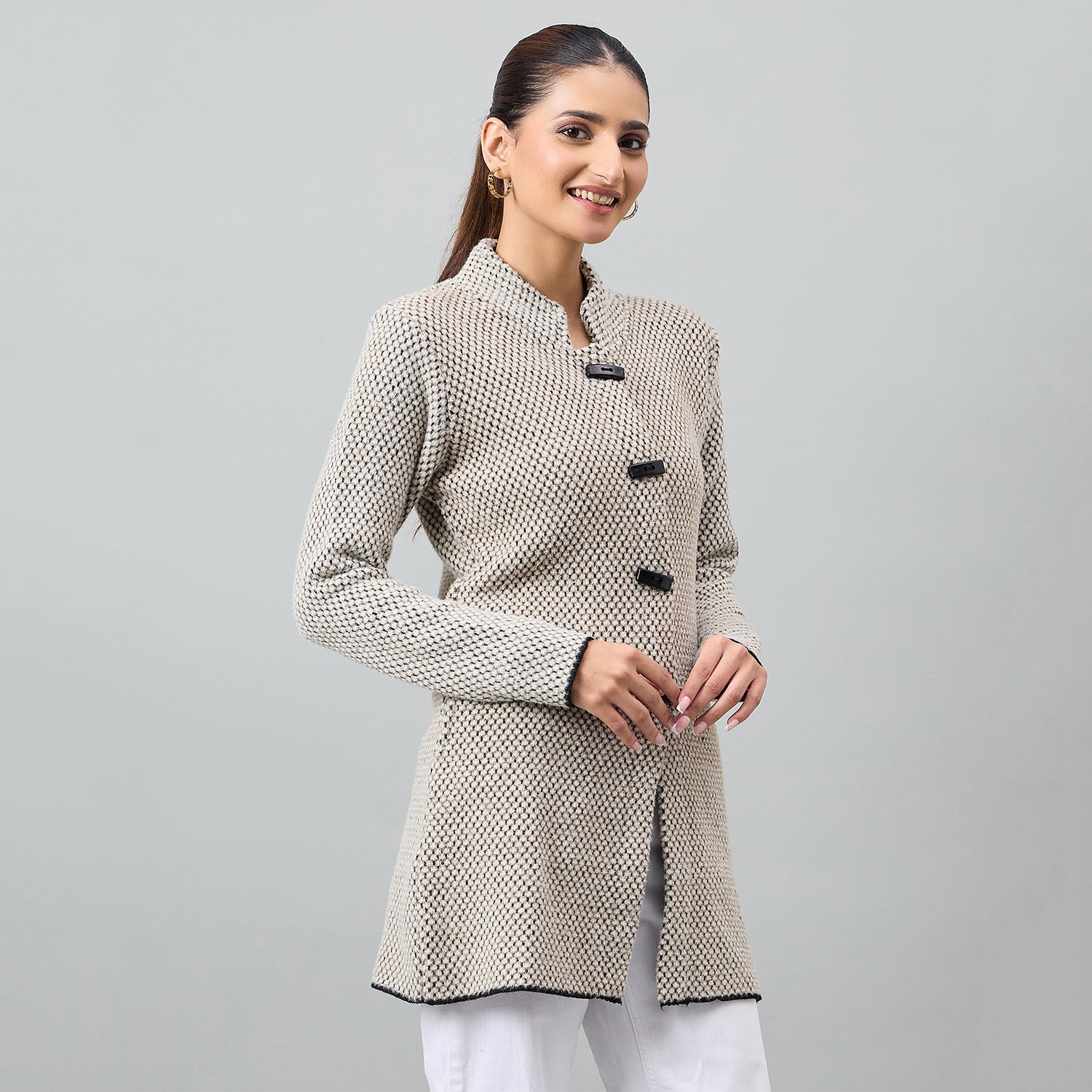 Duke Urban Women Long Coat Shortstyle Sweater (SDS1329)