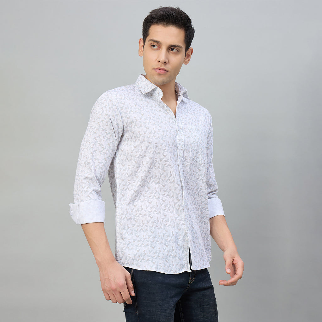 Duke Men Slim Fit Full Sleeve Short Style Cotton Shirt (SDO8PRBN)