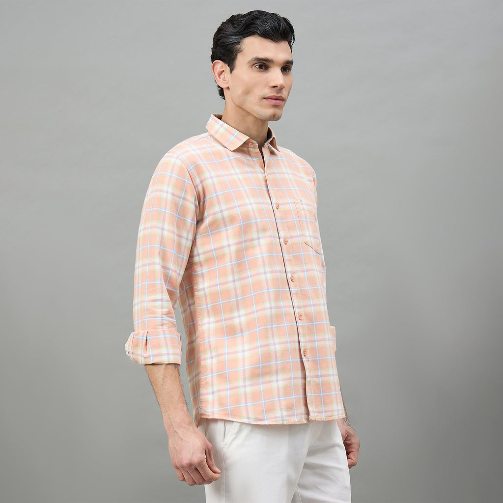 Duke Urban Men Checkered Pure Cotton Slim Fit Casual Full Sleeve Shirt (SDO8CKBM)