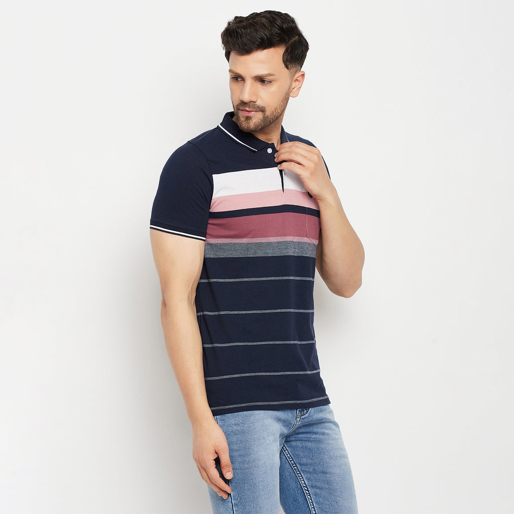 Duke Stardust Men Half Sleeve Polo Neck Cotton T-shirt (LF5804)