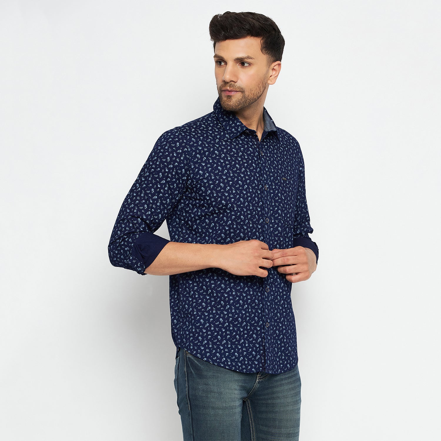 Duke Stardust Men Full Sleeve Cotton Shirts (SD7PRIAQ)