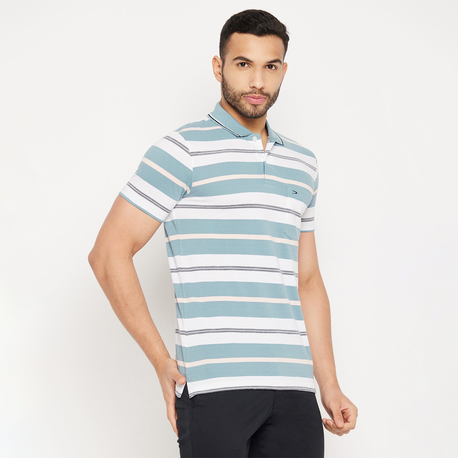 Duke Stardust Men Half Sleeve Polo Neck Cotton T-shirt (1219)