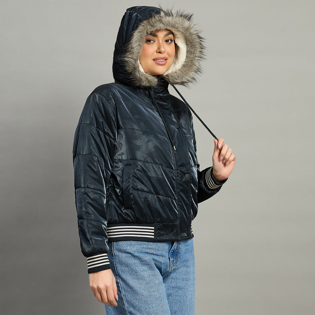 Duke Urban Women Full Sleeve Hooded Jacket (SDZ4089N)
