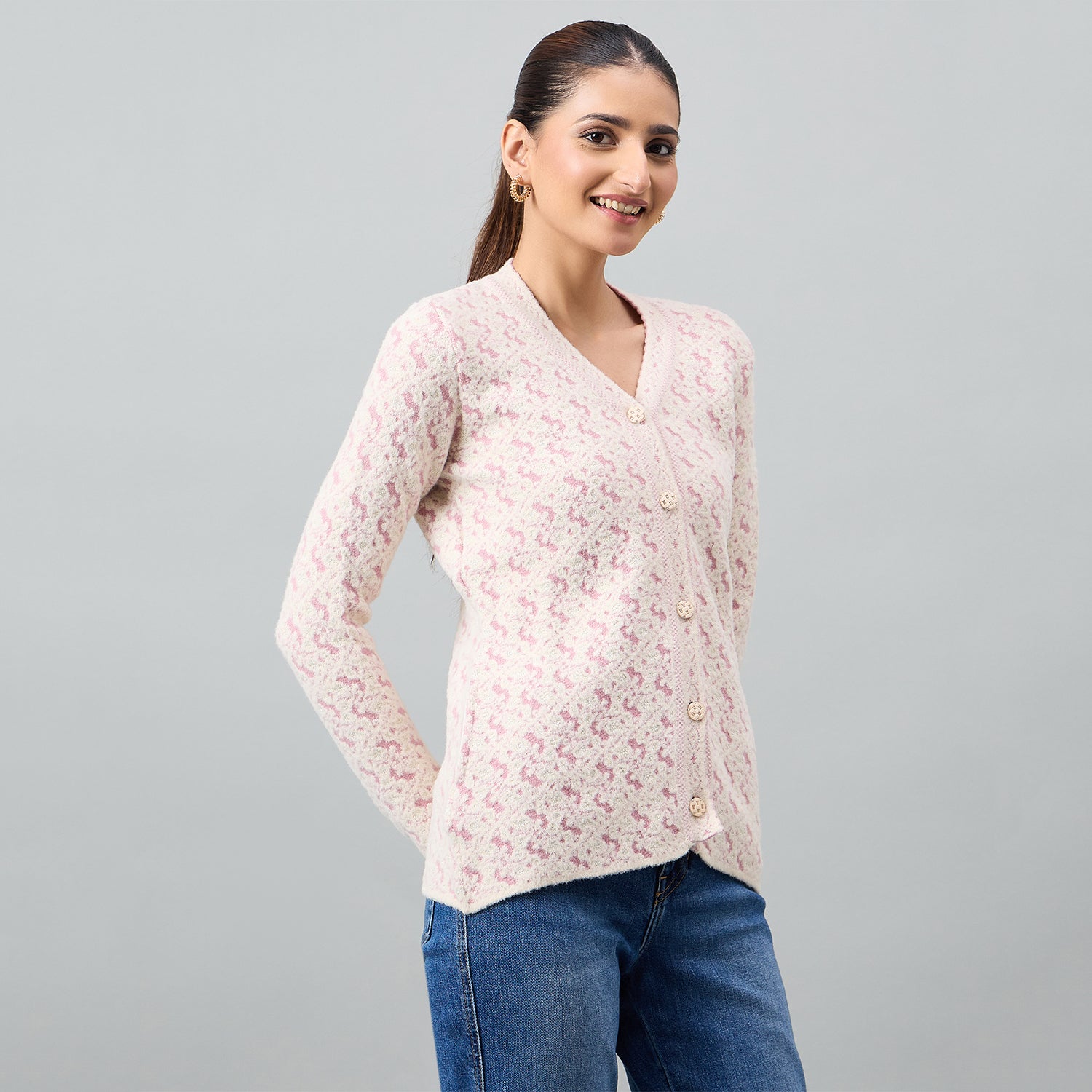 Duke Urban Women Full Sleeve Front Open Regular Cardigan (SDS1333)