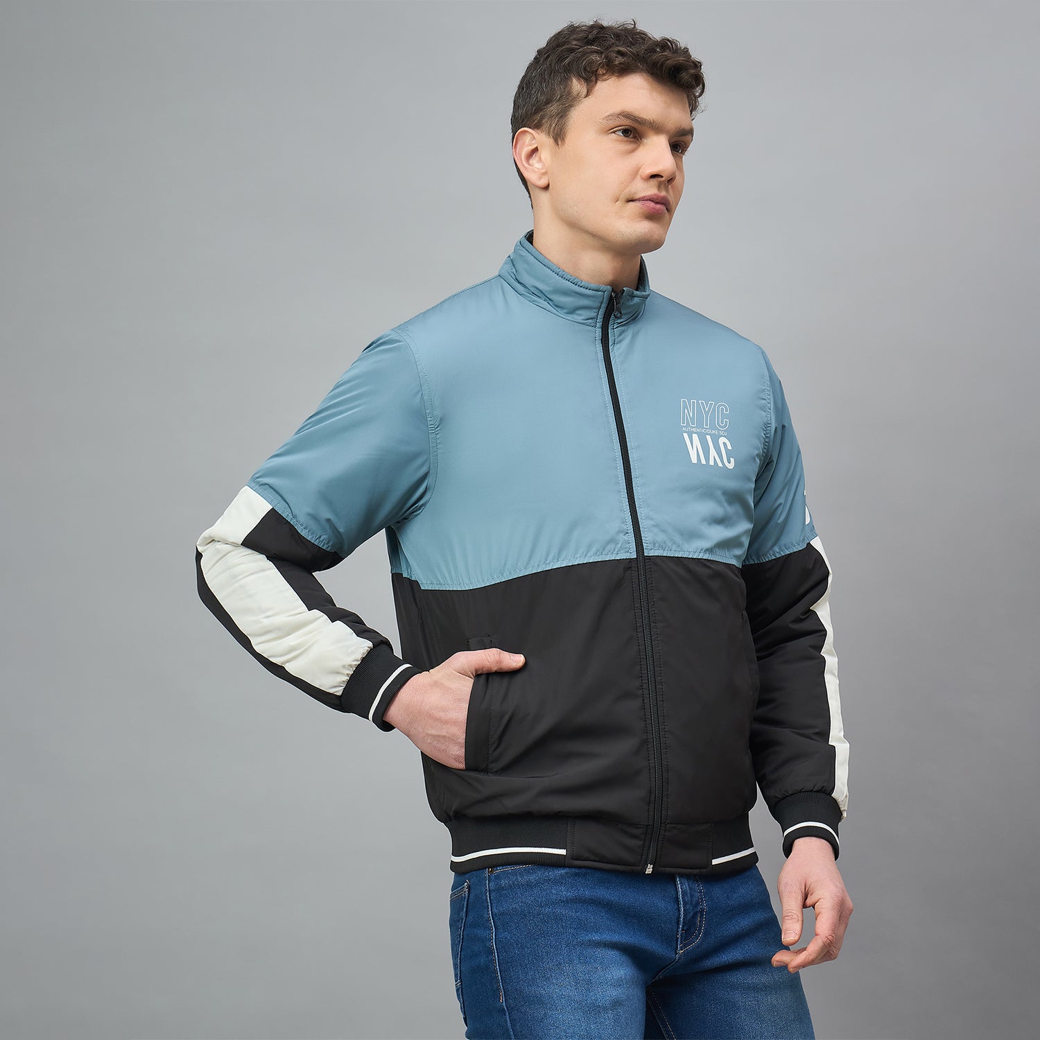 Duke Urban Men Full Sleeve Slim fit Bomber Jacket (SDZ4097)