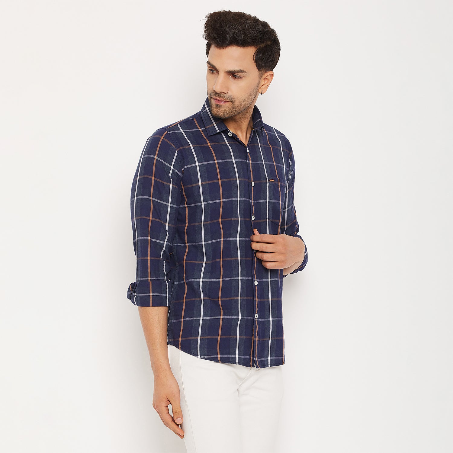 Duke Men Stardust Cotton Full Sleeve Shirt (SDO8991)