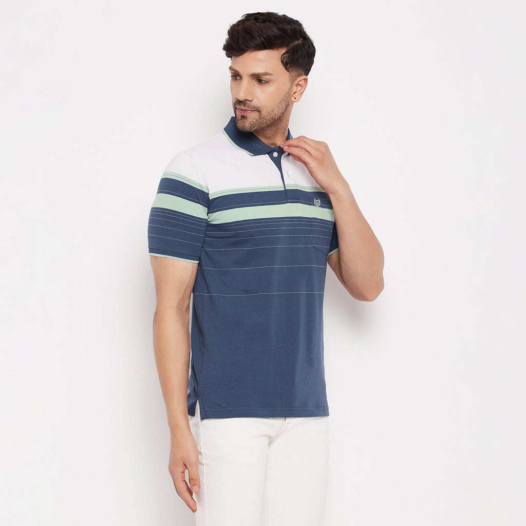 Duke Stardust Men Polo Neck Half Sleeve Cotton T-shirt (LF5839)